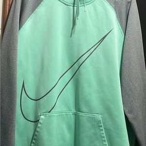 Nike Aqua and Charcoal Hoodie